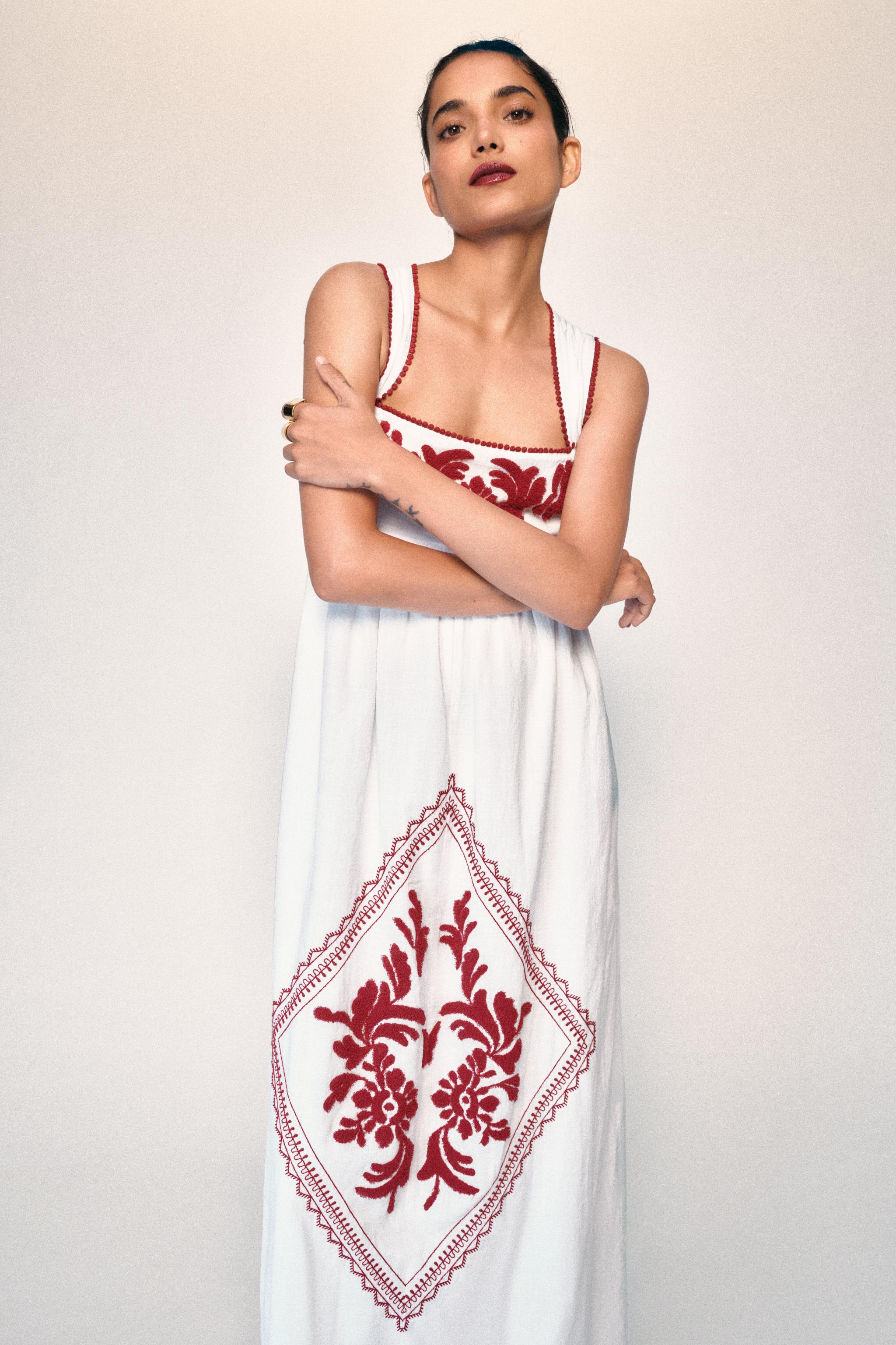 Women's Embroidered Dresses | ZARA India Women's Embroidered Dresses | ZARA India